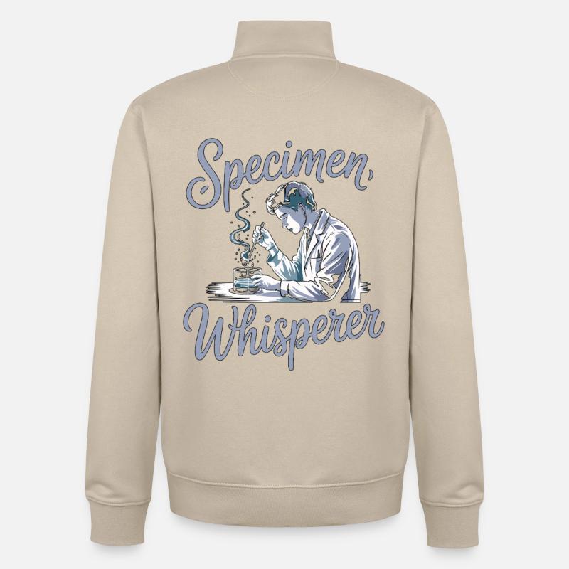 Lab Technician Specimen Whisperer Phlebotomist - Unisex Organic Zip Sweatshirt by Stanley/Stella - desert dust