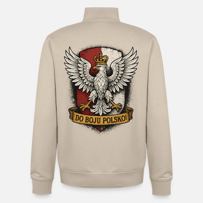 Kampf um das polnische Adleremblem - Unisex Organic Zip Sweatshirt von Stanley/Stella - Cremebeige