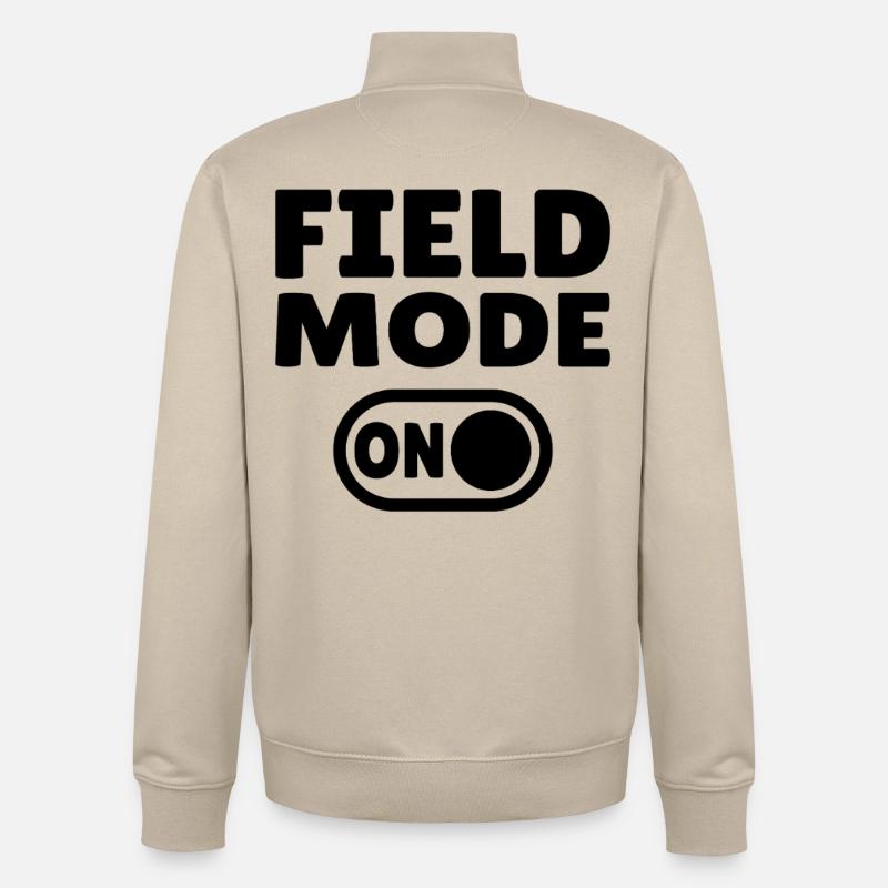 Mode terrain ACTIVÉ – Athlétisme - Sweat zippé unisexe en coton bio Stanley/Stella - beige crème