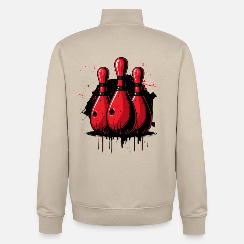 Bowling Pins - Unisex Organic Zip Sweatshirt von Stanley/Stella - Cremebeige