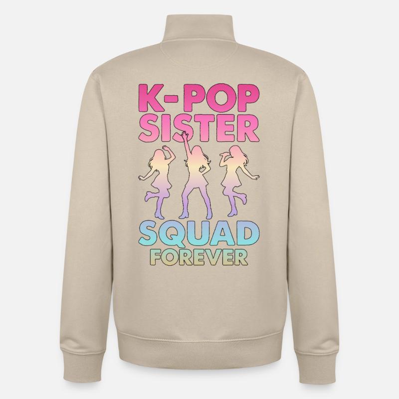 K-Pop Sister Squad Forever - Unisex Organic Zip Sweatshirt von Stanley/Stella - Cremebeige