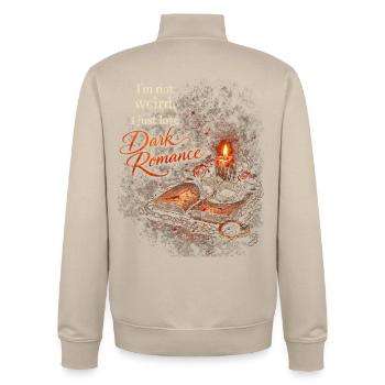 Dark Romance I'm Not Weird Just Love Dark Romance - Unisex Organic Zip Sweatshirt von Stanley/Stella - Cremebeige - Hinten - AI Model Male 185 dark (185cm)