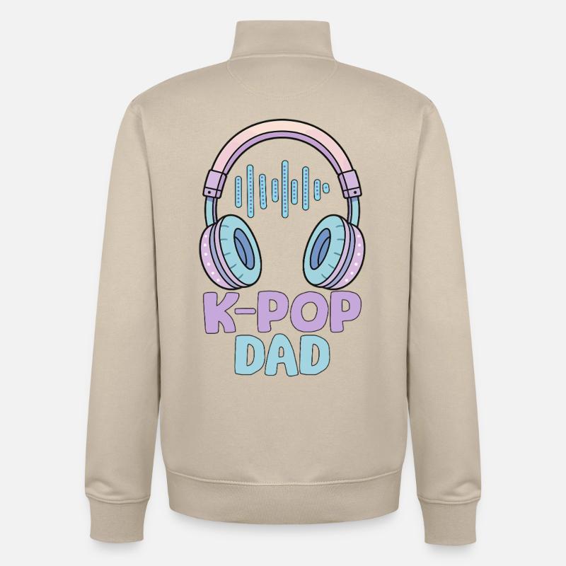 K Pop Dad - Sweat zippé unisexe en coton bio Stanley/Stella - beige crème