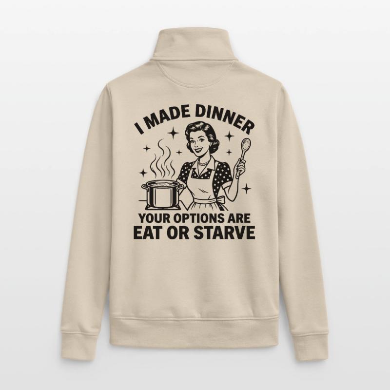 Küchen-Chef: Friss oder stirb! Unisex Organic Zip Sweatshirt von Stanley/Stella