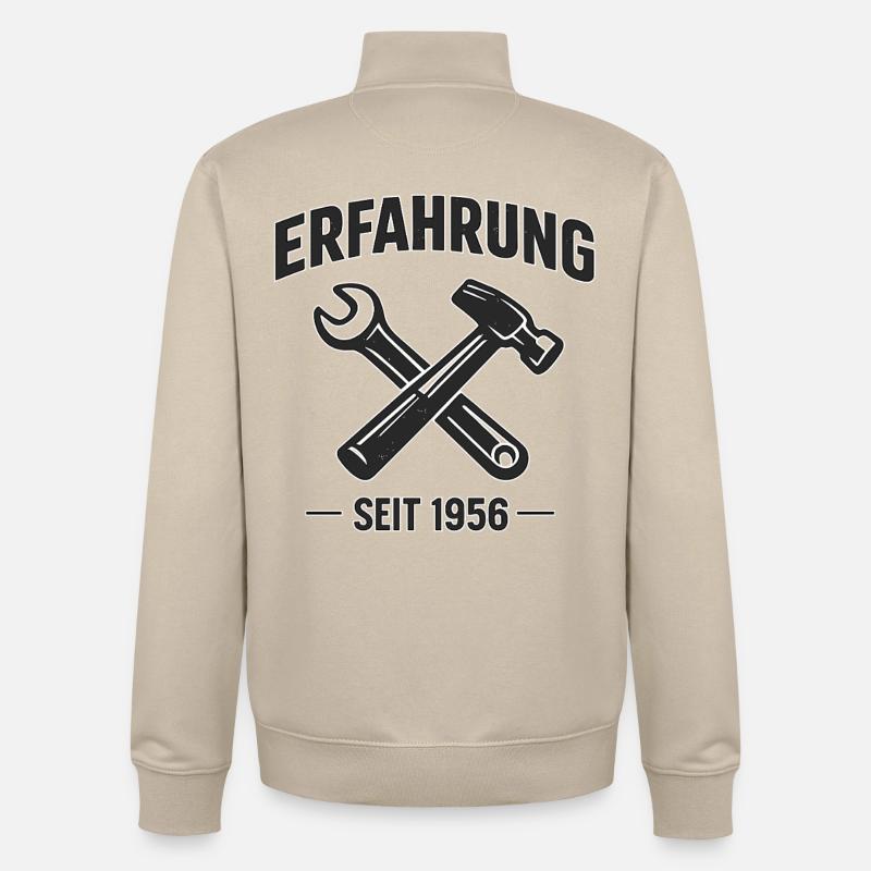 Anniversaire 1956 : Expérience pour les artisans - Sweat zippé unisexe en coton bio Stanley/Stella - beige crème