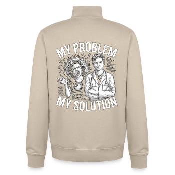 Pharmacist Student My Problem My Pictogram Dad - Unisex Organic Zip Sweatshirt von Stanley/Stella - Cremebeige - Hinten - AI Model Male 185 dark (185cm)