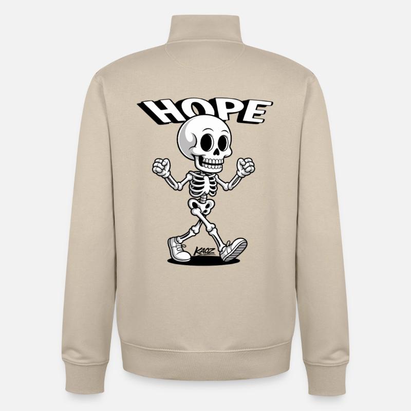 Hope Skeleton Stride - Unisex Organic Zip Sweatshirt by Stanley/Stella - desert dust