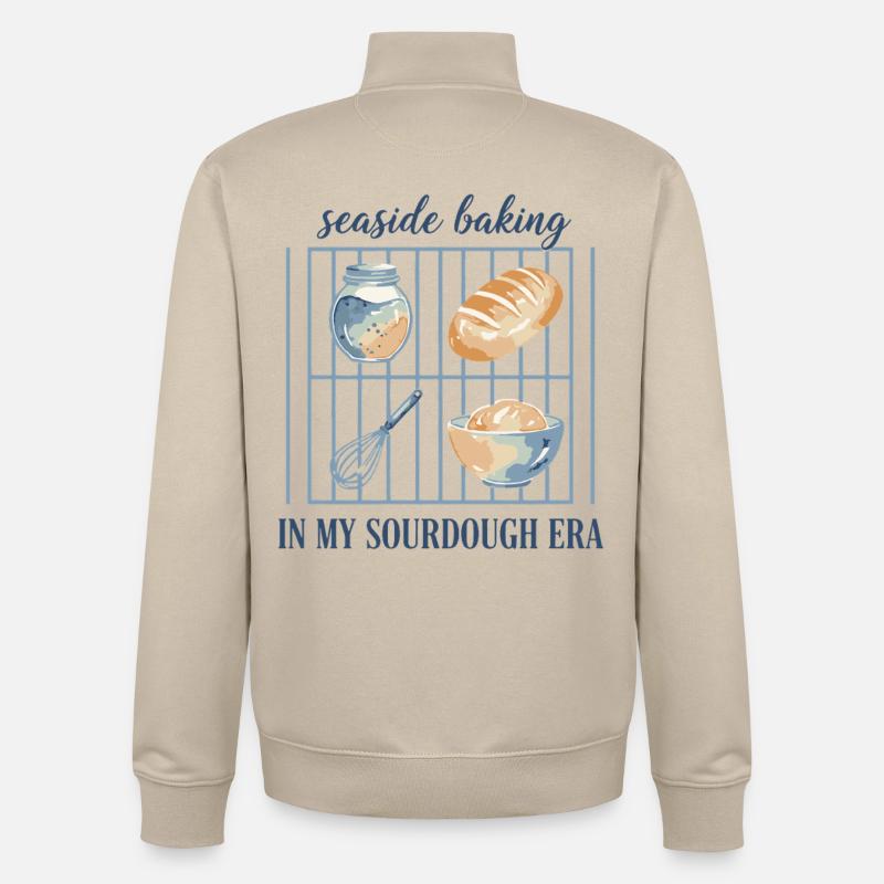 Säurteigbackbrot Backzeit - Unisex Organic Zip Sweatshirt von Stanley/Stella - Cremebeige