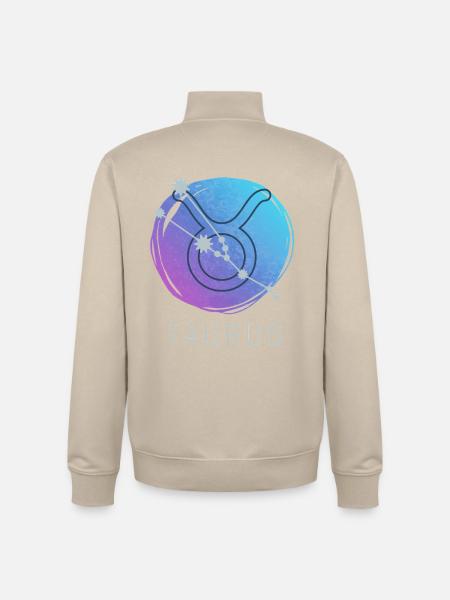 Taurus Stier Sternzeichen Aquarell Astrologie - Unisex Organic Zip Sweatshirt von Stanley/Stella - Cremebeige