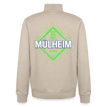 Mühlheim Ruhr Stadt Deutschland Retro Zeche - Unisex Organic Zip Sweatshirt von Stanley/Stella - Cremebeige - Hinten - AI Model Male 185 dark (185cm)