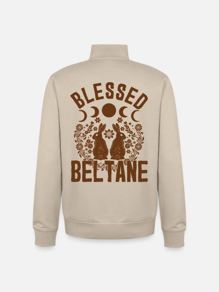 Beltane Blessings May Day Paganism - Unisex Organic Zip Sweatshirt by Stanley/Stella - desert dust