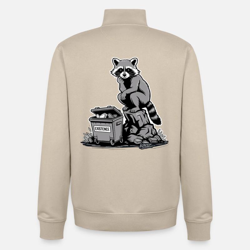 Existence Conteneur à Ratons laveurs - Sweat zippé unisexe en coton bio Stanley/Stella - beige crème