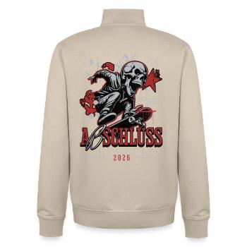 Abschlussklasse Nix verstanden trotzdem bestanden - Unisex Organic Zip Sweatshirt von Stanley/Stella - Cremebeige - Hinten - AI Model Male 185 dark (185cm)