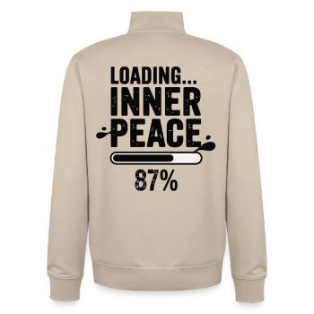 Loading Inner Peace 87 percent - Unisex Organic Zip Sweatshirt by Stanley/Stella - desert dust - Back - AI Model Male 185 dark (185cm)