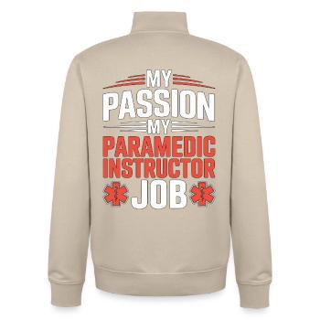 Paramedic Instructor My Passion My Emergency Care - Unisex Organic Zip Sweatshirt von Stanley/Stella - Cremebeige - Hinten - AI Model Male 185 dark (185cm)