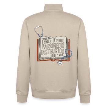 Paramedic Instructor A Short Story EMS Educator - Unisex Organic Zip Sweatshirt von Stanley/Stella - Cremebeige - Hinten - AI Model Male 185 dark (185cm)