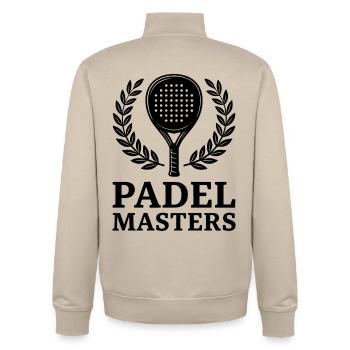 Padel Masters Professional Sports Look - Unisex Organic Zip Sweatshirt by Stanley/Stella - desert dust - Back - AI Model Male 185 dark (185cm)