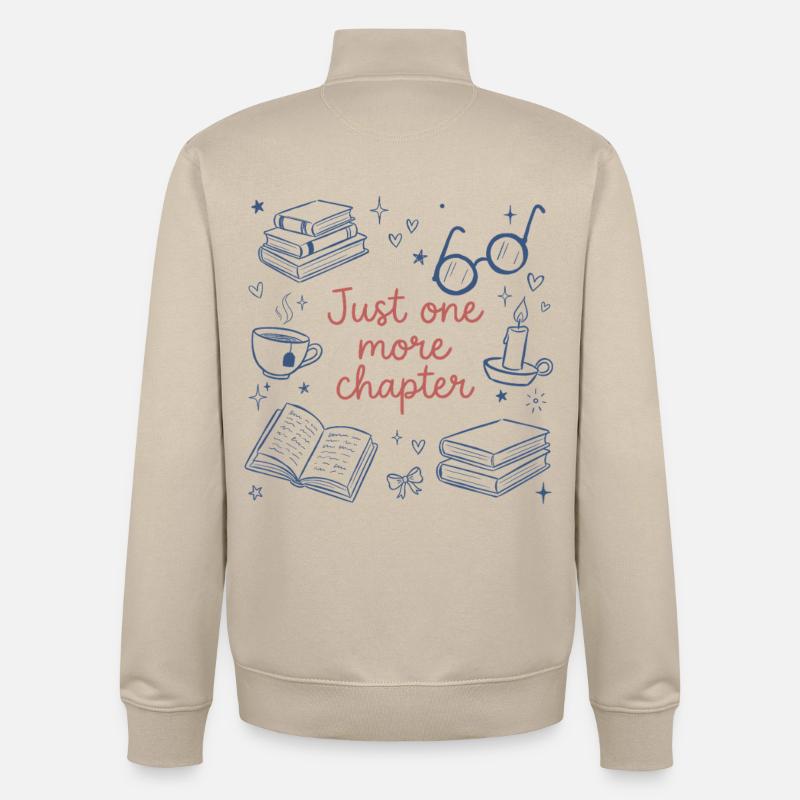 Nur noch ein Kapitel – Buchlesung - Unisex Organic Zip Sweatshirt von Stanley/Stella - Cremebeige