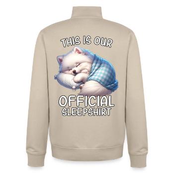 Chemise de nuit Spitz drôle - Sweat zippé unisexe en coton bio Stanley/Stella - beige crème - Dos - AI Model Male 185 dark (185cm)