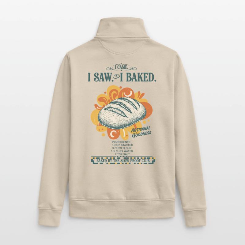 Sauerteigbrot Backbäcker Sauerteigstarter Unisex Organic Zip Sweatshirt von Stanley/Stella