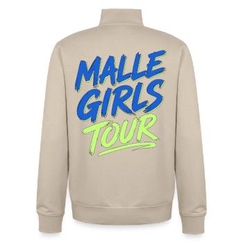 Malle Girls Tour Mallorca Urlaub Party - Unisex Organic Zip Sweatshirt von Stanley/Stella - Cremebeige - Hinten - AI Model Male 185 dark (185cm)