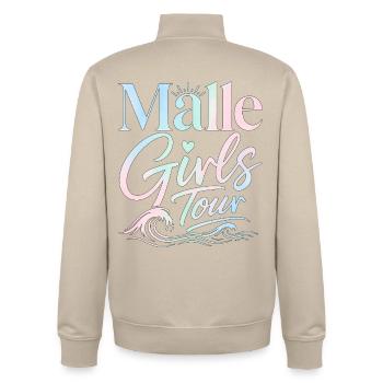 Malle Girls Tour Mädelsabend Mallorca Party Urlaub - Unisex Organic Zip Sweatshirt von Stanley/Stella - Cremebeige - Hinten - AI Model Male 185 dark (185cm)