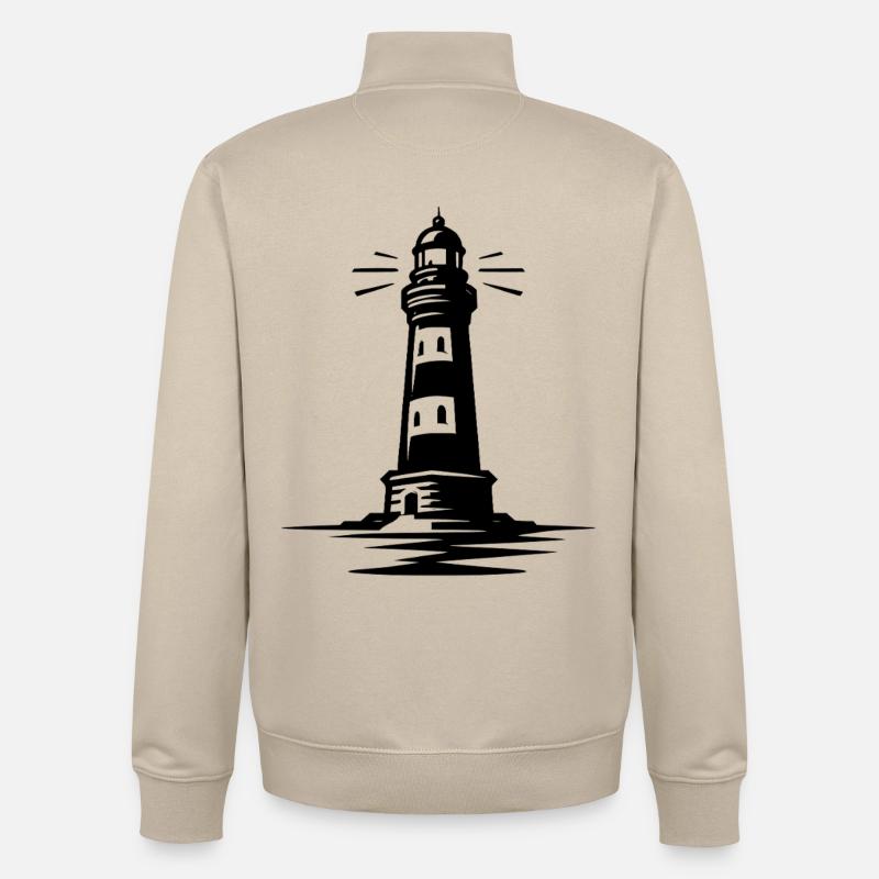 phare - Sweat zippé unisexe en coton bio Stanley/Stella - beige crème
