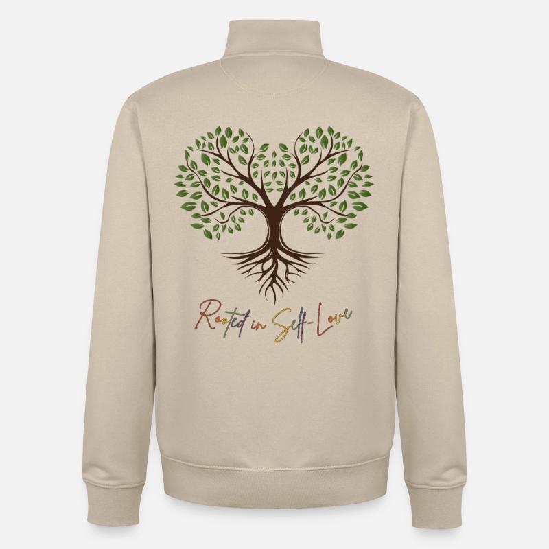 Root Power: Self-Love Tree - Unisex Organic Zip Sweatshirt by Stanley/Stella - desert dust