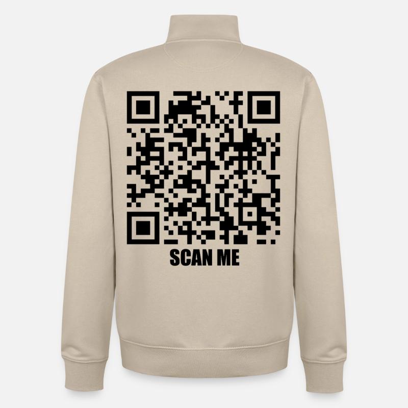 Message de citation – Trois secondes - Sweat zippé unisexe en coton bio Stanley/Stella - beige crème