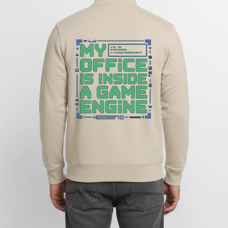 Game Developer My Office Is Inside Game Developer Unisex Organic Zip Sweatshirt von Stanley/Stella