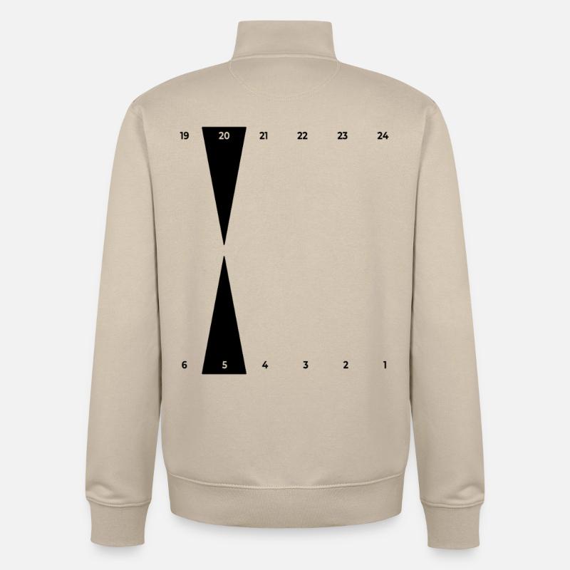 Backgammon | Point d’Or - Sweat zippé unisexe en coton bio Stanley/Stella - beige crème