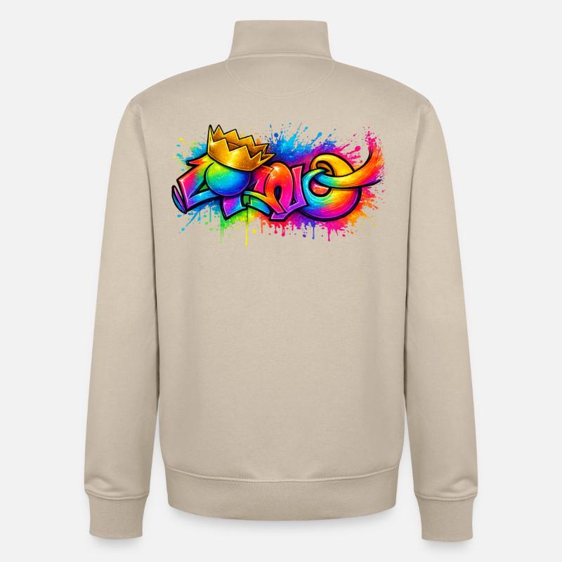 Cano - Sweat zippé unisexe en coton bio Stanley/Stella - beige crème