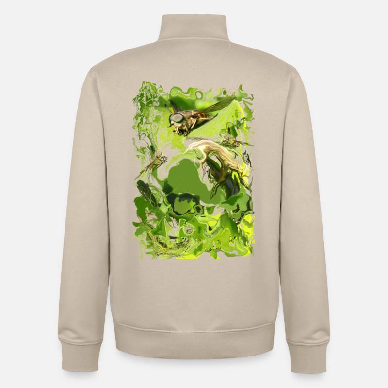 Insecte - Sweat zippé unisexe en coton bio Stanley/Stella - beige crème