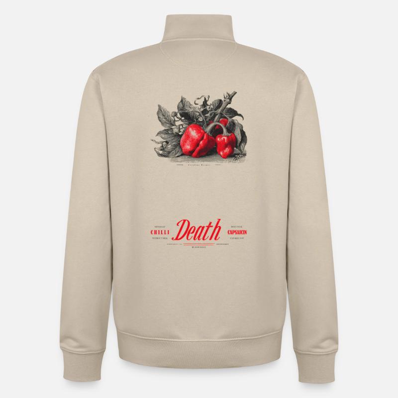 Mort par le piment - Sweat zippé unisexe en coton bio Stanley/Stella - beige crème