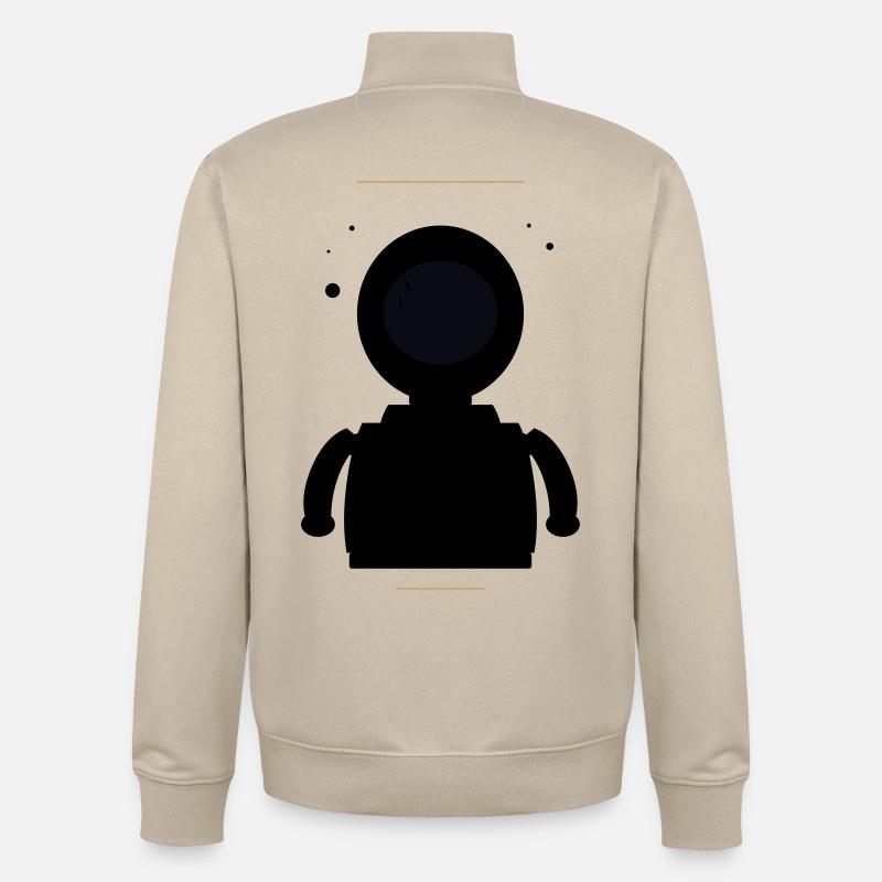 Minimalist Black Moon - Unisex Organic Zip Sweatshirt by Stanley/Stella - desert dust