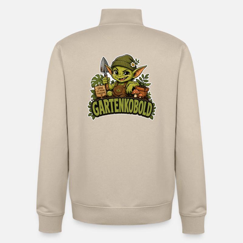 Gobelin de jardin - Sweat zippé unisexe en coton bio Stanley/Stella - beige crème