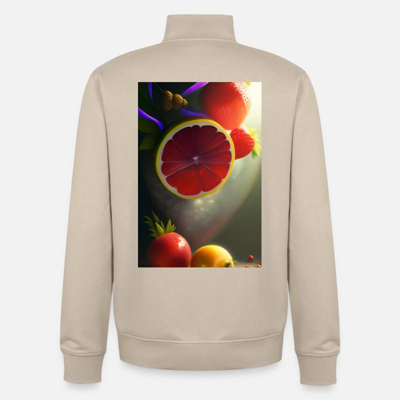 Fruit - Sweat zippé unisexe en coton bio Stanley/Stella - beige crème