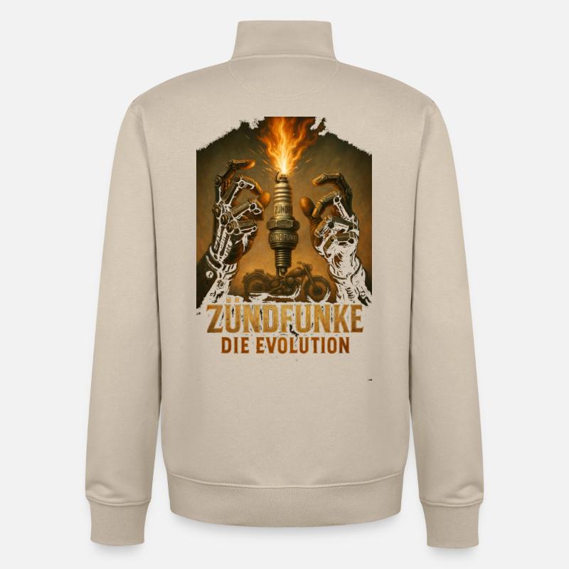 ZÜNDFUNKE – The Evolution - Unisex Organic Zip Sweatshirt by Stanley/Stella - desert dust
