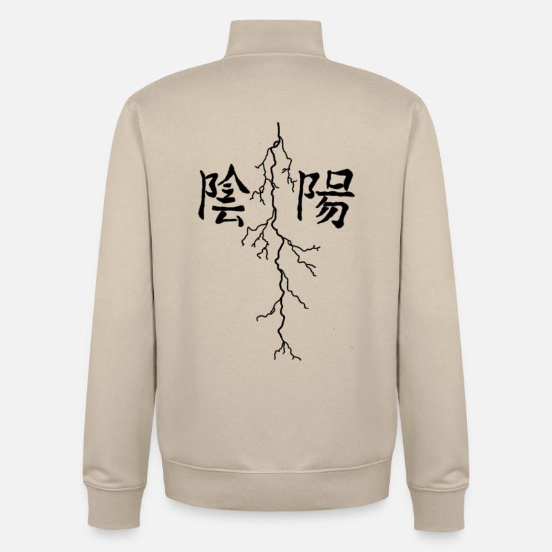 Conception de l’éclairage - Sweat zippé unisexe en coton bio Stanley/Stella - beige crème