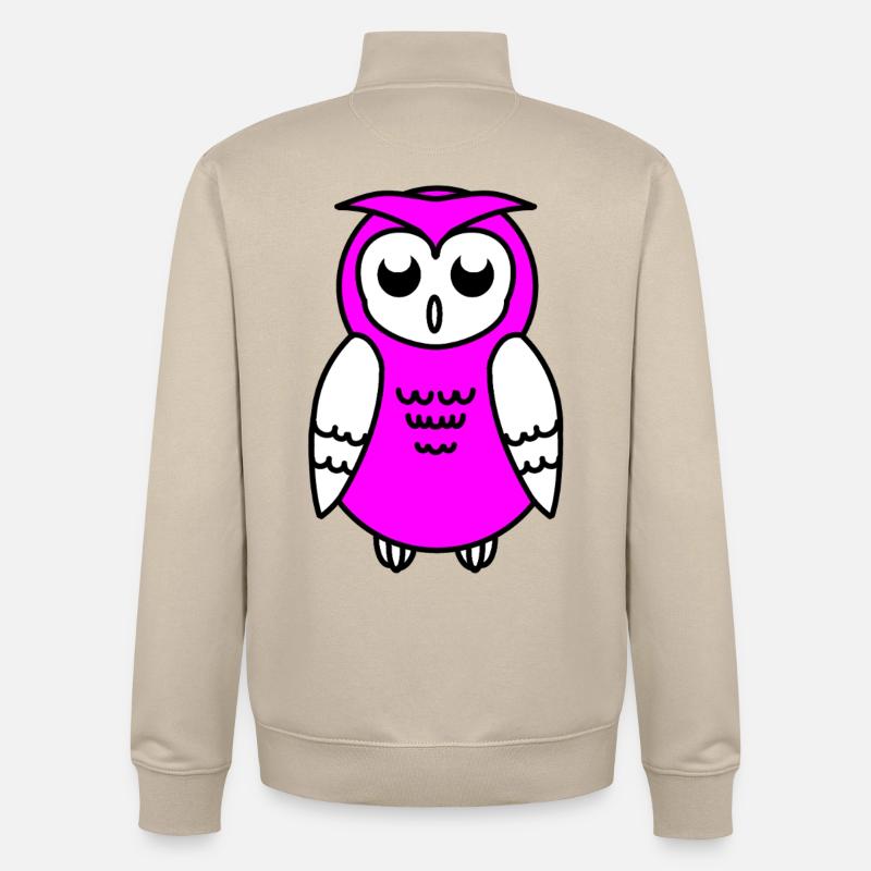 Eule - Unisex Organic Zip Sweatshirt von Stanley/Stella - Cremebeige