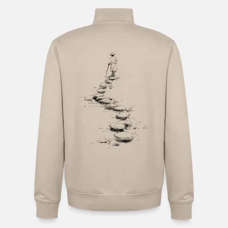 walk the path - Unisex Organic Zip Sweatshirt von Stanley/Stella - Cremebeige