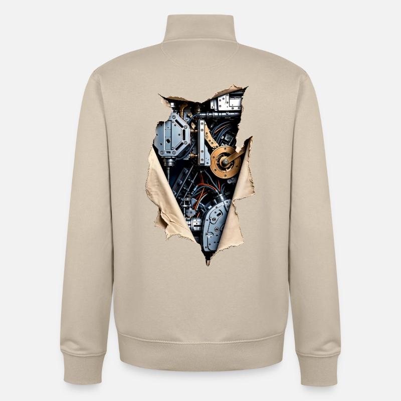 Synthetic Layer 04 Tissue Override - Unisex Organic Zip Sweatshirt by Stanley/Stella - desert dust