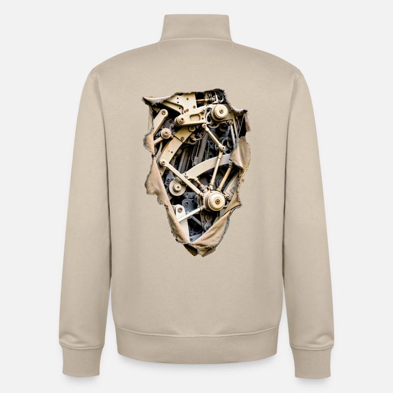 Synthetic Layer 03 BioMech Interface - Unisex Organic Zip Sweatshirt by Stanley/Stella - desert dust