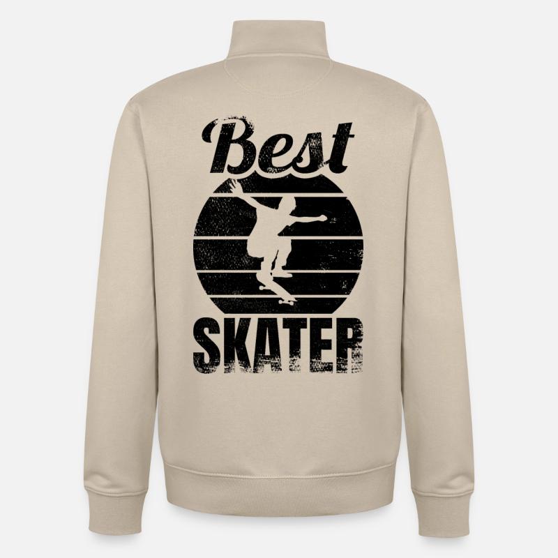 Bester Skateboarder - Unisex Organic Zip Sweatshirt von Stanley/Stella - Cremebeige
