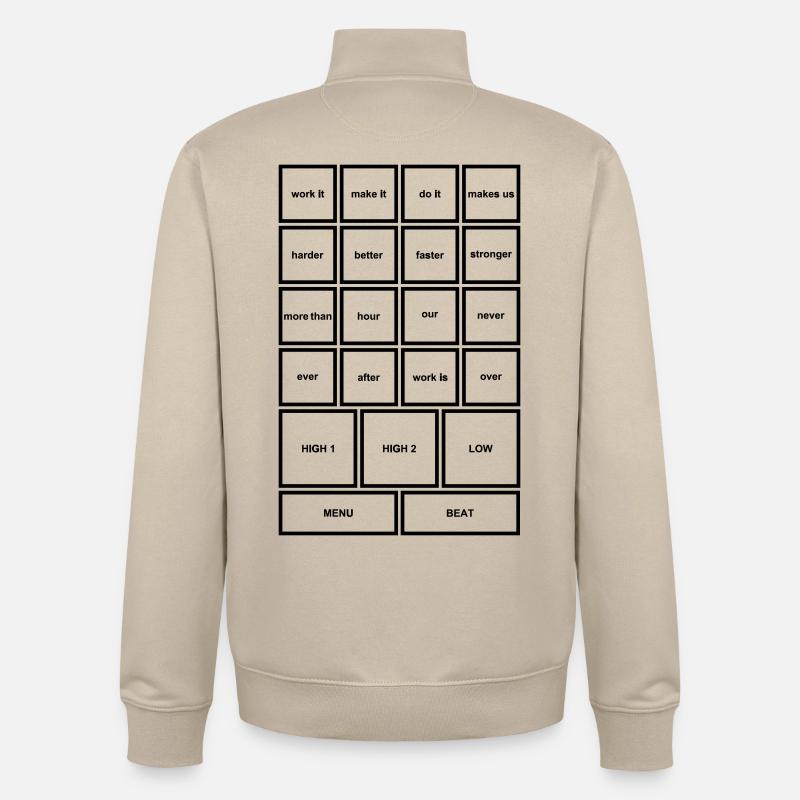 Work It – Motivation, Power & Progress - Unisex Organic Zip Sweatshirt by Stanley/Stella - desert dust