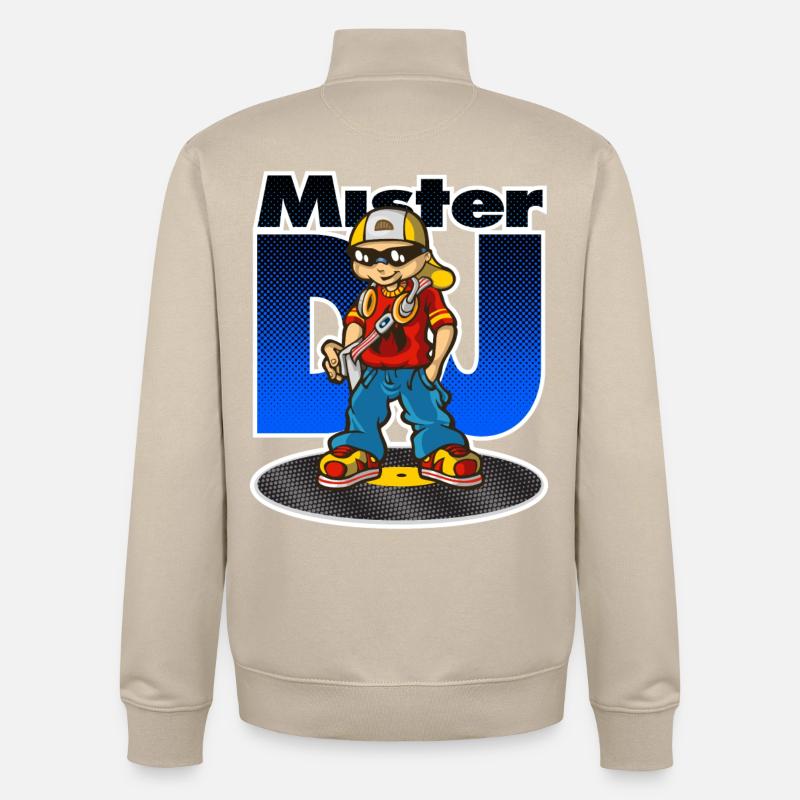 Mister DJ - Unisex Organic Zip Sweatshirt von Stanley/Stella - Cremebeige