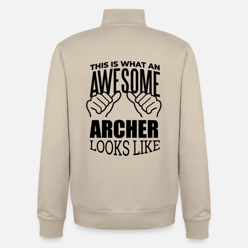 archerie - Sweat zippé unisexe en coton bio Stanley/Stella - beige crème