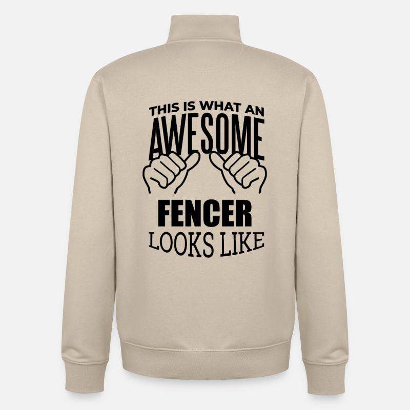 Fechten - Unisex Organic Zip Sweatshirt von Stanley/Stella - Cremebeige