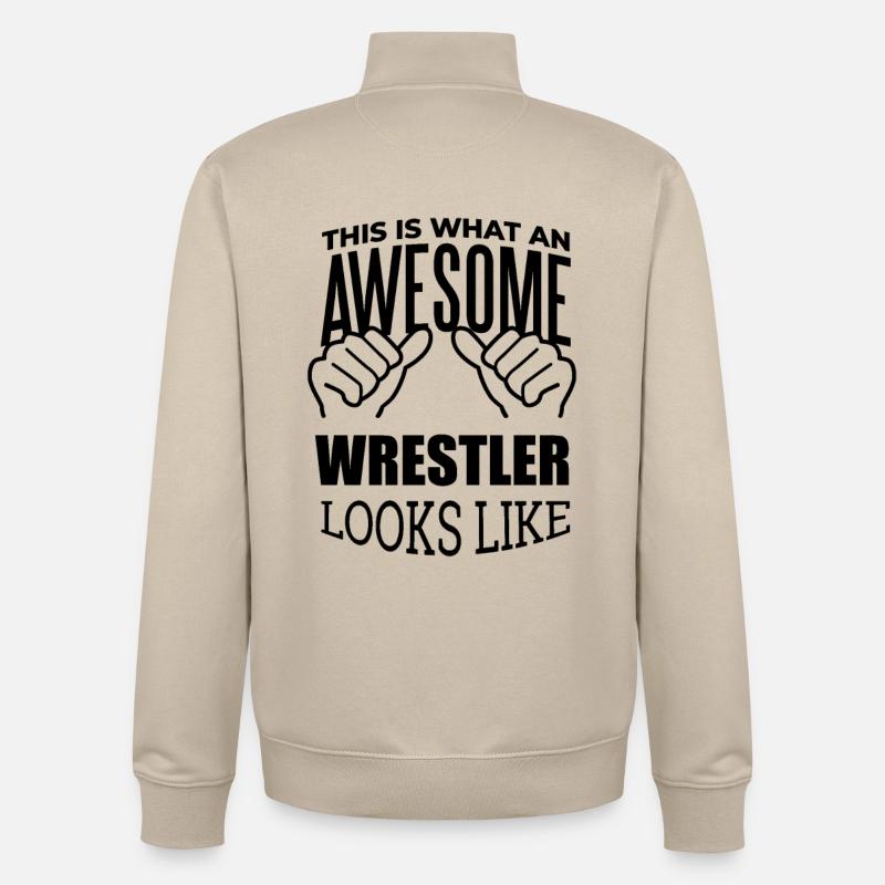Ringer - Unisex Organic Zip Sweatshirt von Stanley/Stella - Cremebeige