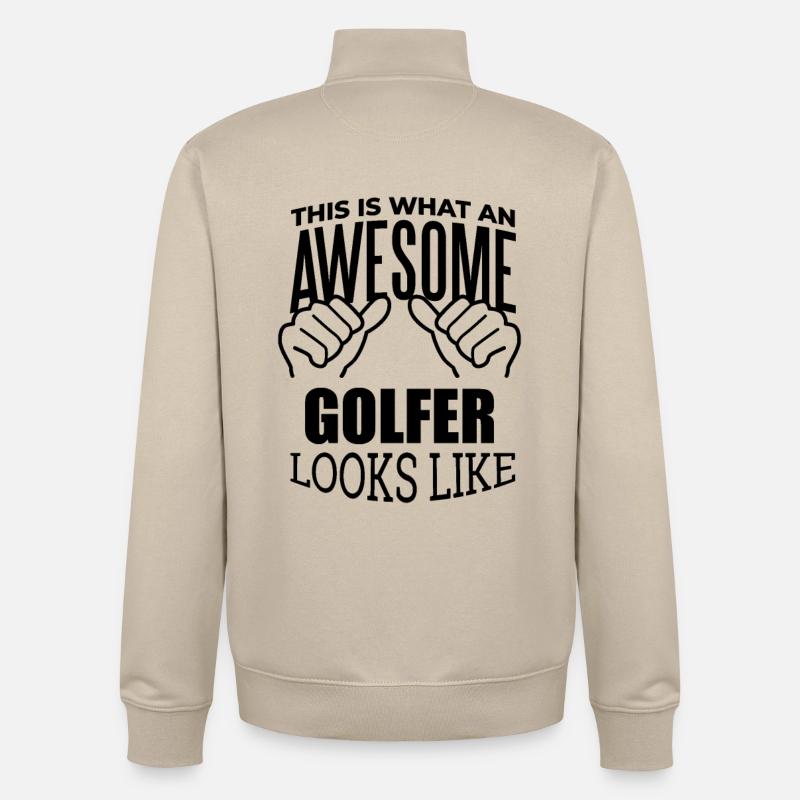Golf - Sweat zippé unisexe en coton bio Stanley/Stella - beige crème
